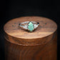 Sterling Silver Natural Turquoise Diamond Ring